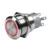 BEP Marine BEP Latching 12V Push Button Switch With Red LED Ring
