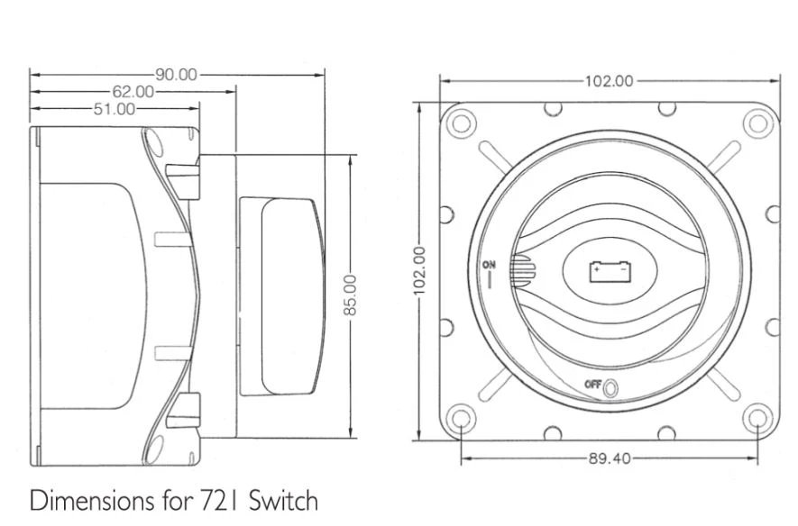 BEP Marine Heavy Duty Battery Selector Switch 1 BEP Marine Heavy Duty Battery Selector Switch