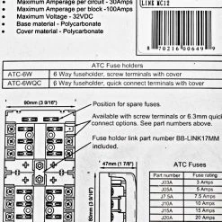 BEP Marine BEP ATC Six Way Fuse Holder And Screw Terminals With Cover And Link -BEP Marine Sales Store atc 6w 2 1